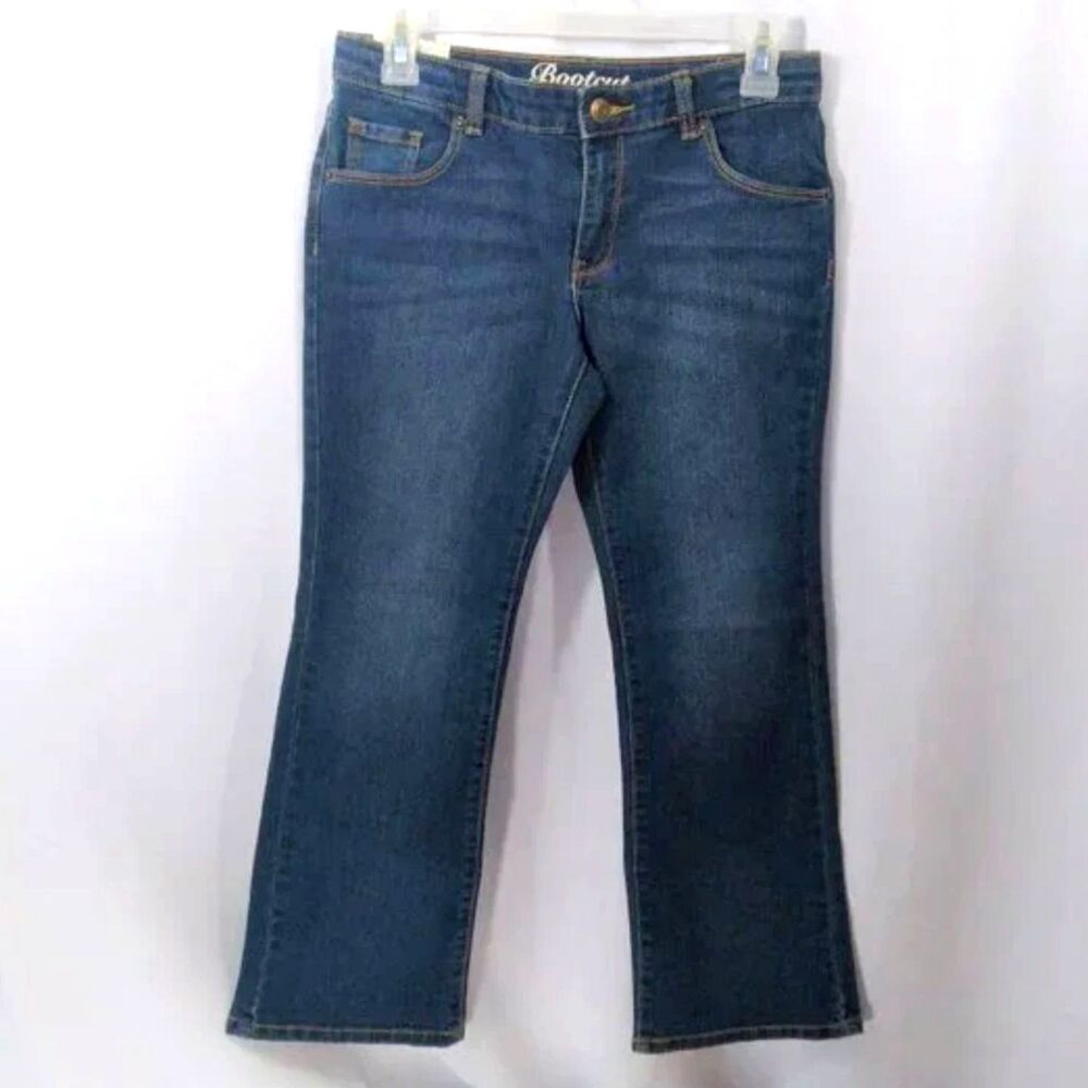 Crazy 8 Bootcut Jeans Pckets Adjstbl Waist Stretch Denim Pants NWT Girls 10 plus